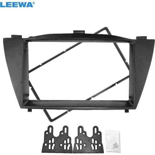 LEEWA Car Radio Audio 2DIN Fascia Face Frame Bezel For HYUNDAI IX35 Tucson IX Panel Dash Mount Trim Refit Kit #CA6149
