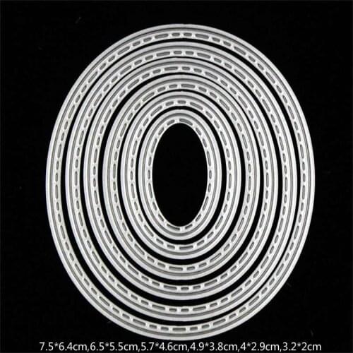 Oval Shape Metal Cutting Dies Stencils for DIY Scrapbooking/photo album Decorative Embossing DIY Paper Card