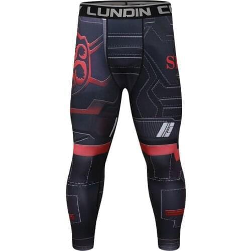 Cody Lundin Men Digital Printed Leggings Fashion Tight Pants Gym Workout Sportwear For Men