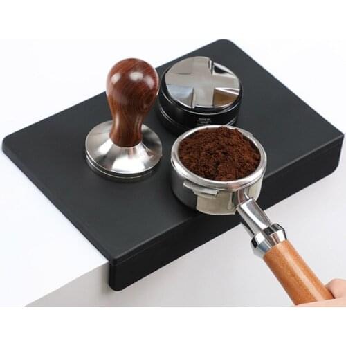 Silicone Anti-slip Coffee Corner Tamping Pad Black Colors Useful Waterproof Protect Your Worktop Placemats Table Mat