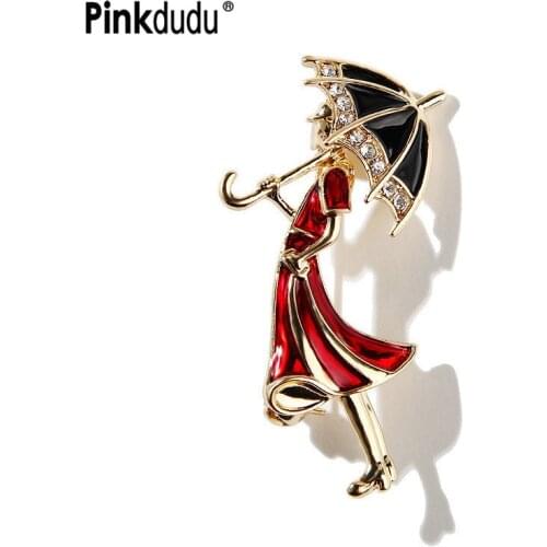 Pinkdudu Brooches Girl On Clothes