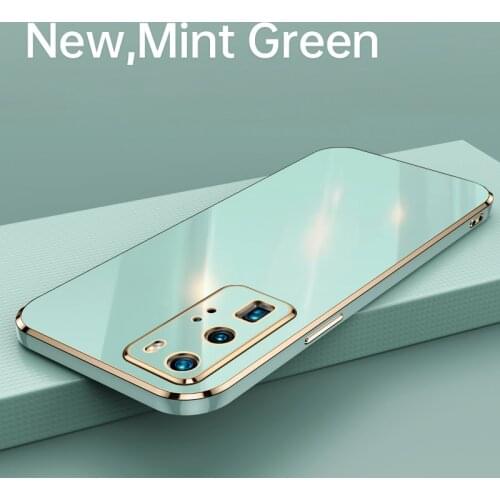 Luxury Cute Square Plating Silicone Phone Case For Huawei P40 P30 P20 Lite Mate 40 30 20 Pro Ultra-thin Lens Protection Cover