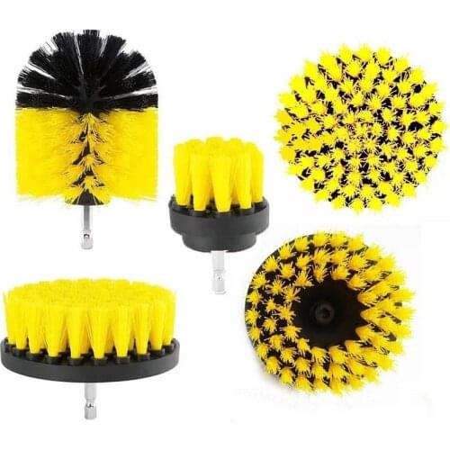 3Pcs Drill Brush Cleaner Scrubbing Brushes for Bathroom Surface Grout Tile Tub Shower Kitchen Auto Care Cleaning Tools