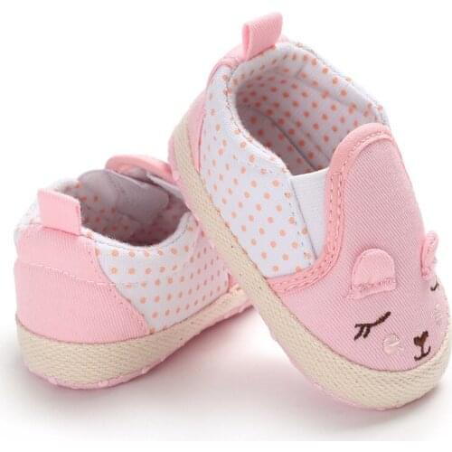 Cute Newborn Baby Boys Girls Soft Cotton Shoes Anti-Slip Moccasins Toddler Cartoon First Walkers