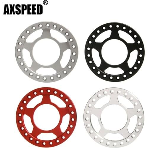 AXSPEED Alloy Replacement Wheel Beadlock Ring For for 1.9 Inch Wheel Rim 1/10 RC Crawler Car Red Black Silver