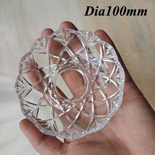 2Pcs Glass Crystal Dia100mm Bobeches Bowl, Lamp Elbow Support, Candle Holder, Wedding Decor, Chandelier Tray, Light Accessories