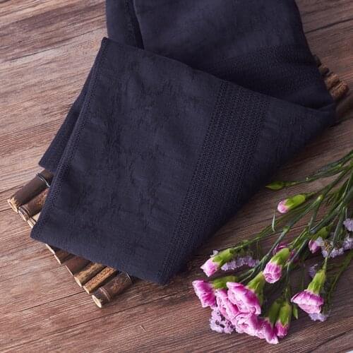 High-end brand ramie cotton fabric Tibetan-blue jacquard fabric for dress Cloth for dresses and gowns tissus