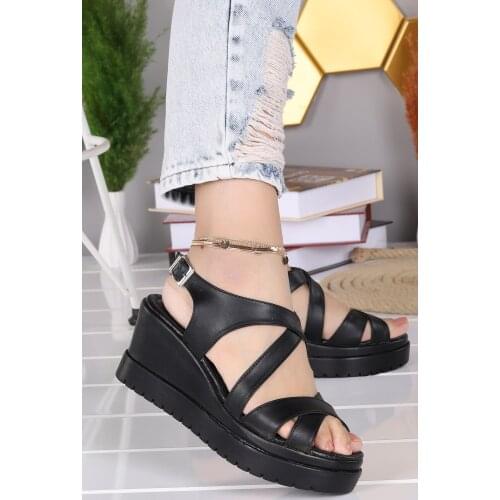 Woggo Pnt 460151 Skin 8 Cm Wedges Female Sandals Shoes