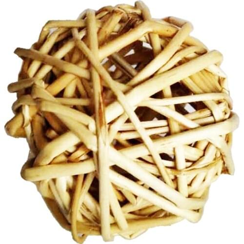 1pc 7CM Small Animals Play Ball Fun Bite-Resistant Rabbit Chew Ball Hamster Natural Grass Ball Handmade Hamster Funny Toy