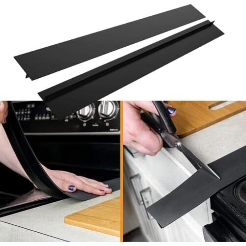 2 Pack Silicone Stove Gap Covers, Heat Resistant Oven Gap Filler Seals Gaps Between Stovetop and Counter, Easy to Clean