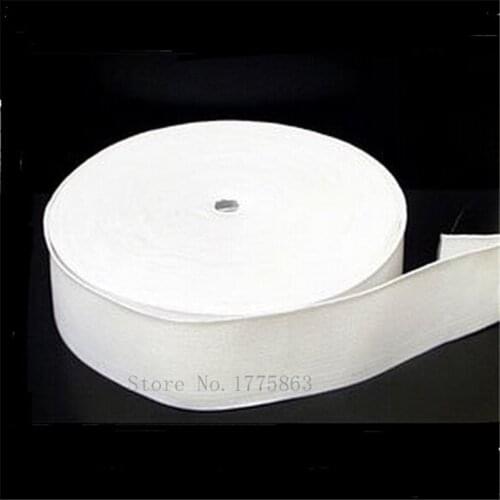 3" 75mm White Woven Flat Elastic Craft Sewing - 5 metres AA7613