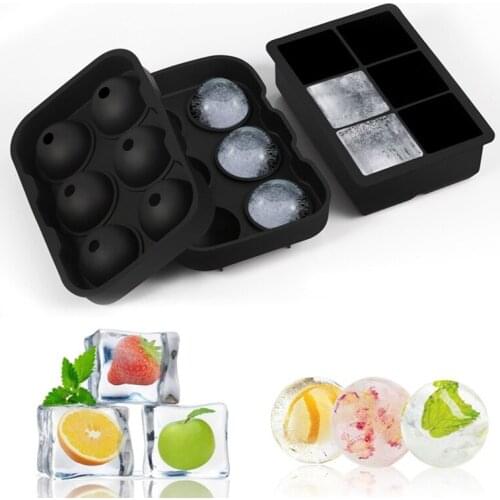 6-Hole Ice Hockey Puck And 6-Cell Ice Tray Kit, Six-In-One Silicone Ice Hockey Mold, Square Ice Cube Mold, Ice Cream Tools