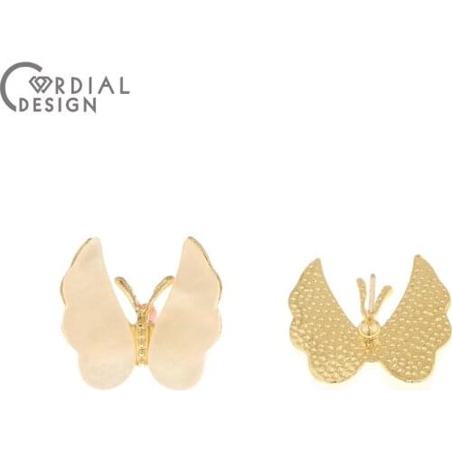 Cordial Design 50Pcs 17*18MM Jewelry Accessories/Earrings Stud/DIY Making/Resin Effect/Hand Made/Jewelry Findings & Components