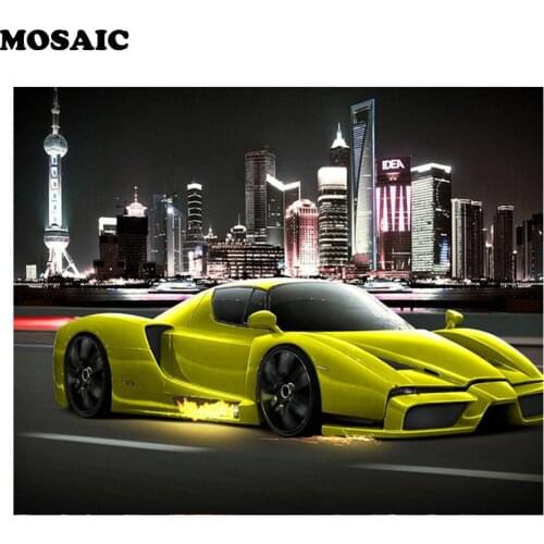 3D Painting custom DIY Diamond Painting Cross Stitch"Cool Sports Car" Diamond Embroidery Full Diamond Decorative Arts and Crafts