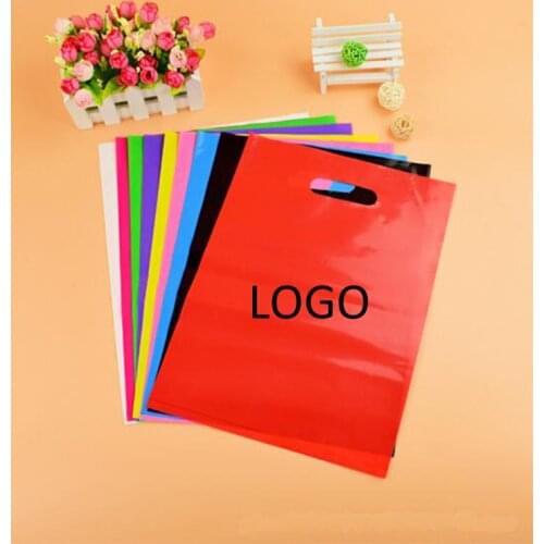 Free Shipping custom plastic bag for print gift packaging/shopping bag/printed logo handle plastic bag