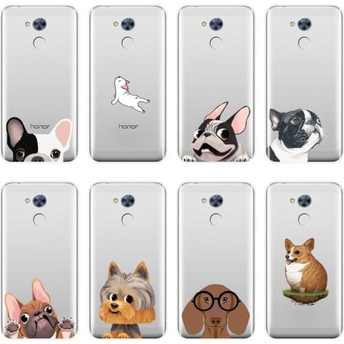 Phone Case Silicone For Huawei Honor 4C 5C 6C 6A Pro Pug Dog French Bulldog Corgi Soft Back Cover For Huawei Honor 4X 5A 5X 6 6X