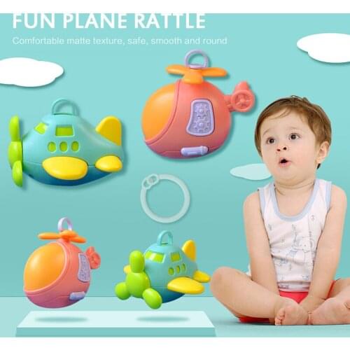 Baby Rattle Plane Hand Rattle Rattle Early Education Musical Instrument Toy Funny Baby Toy Newborn Baby Educational Toy