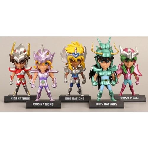 5Pcs/Set Japan Anime Gold Saint Seiya Knights of The Zodiac PVC Action Figure Collectible Model Toys Gifts