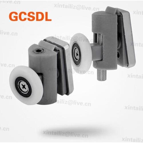 [GCSDL] Free Shipping 8PCS bathroom shower door glass roller wheel 4pcs upper roller 4pcs bottom roller wheel