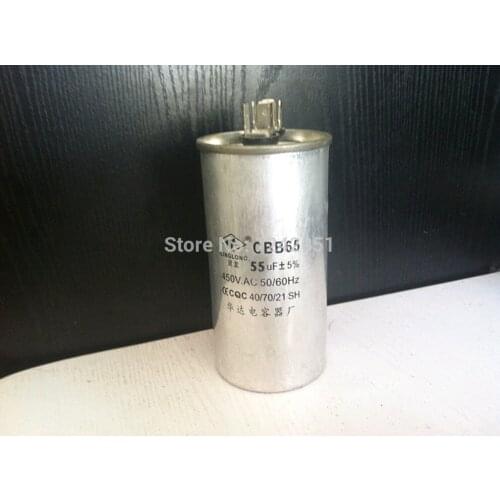AC Motor Capacitor Air Conditioner Compressor Start Capacitor CBB65 450VAC 55uF