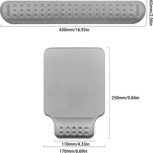 LX9B Memory Foam Keyboard Pad Wrist Mouse Pad Wrists Support Mice Keypad Mat