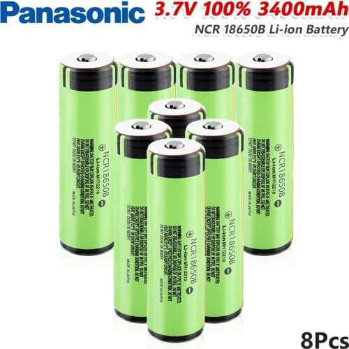 Panasonic 1/2/4/6/8/10x Rechargeable 3.7v NCR18650B Lithium Li Ion Battery 3400mAh NCR 18650B 20A Li-ion Pilas With PCB Board