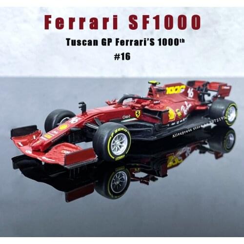 Bburago 1:43 2020 Ferrari F1 SF1000 #16 Ferrari Team 1000 Memorial racing formula static simulation alloy car model Toys