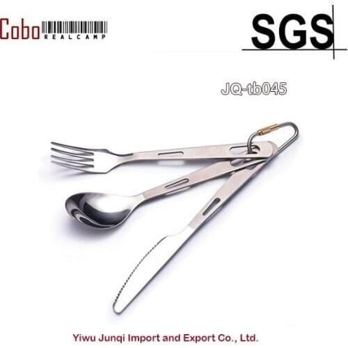 Titanium Utility Cutlery Set Ultralight and Durable Knife Fork Spoon Flatware Perfect for Home Use Travel Camping backpacking