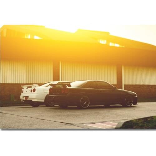 Wall Art Picture Vehicles Nissan Skyline Classic Cars Poster Canvas Printed Art Paintings for living room Decor