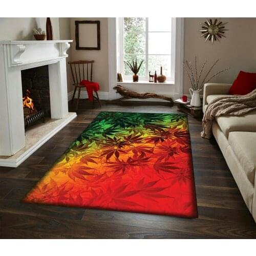 Herms Neon Weed Patterned Carpet ,Non Slip Floor Carpet,Teens Carpet,Turkish Rug
