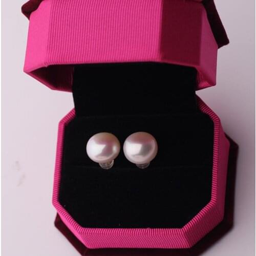 Wholesale price ^^^huge 11-13mm south sea round white pearl loose pearl half drilled 18K