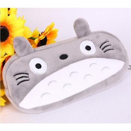 5 piece/lot Korean cartoon pencil case Totoro plush large pencil bag children 's school supplies stationery box student