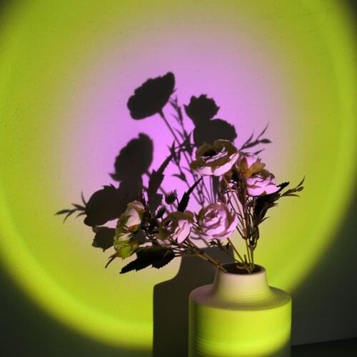 Rainbow Sunset Projector Atmosphere Night Light Coffee Shop Projection Lights Children Bedroom Cute Night sunset projection lamp