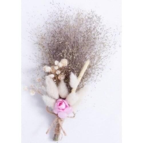 Hidden Botanics Natural Fresh Dried Preserved Flowers Gypsophila Ganiculata Needle Corsage, Boutonniere Groom