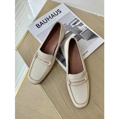 EshtonShero Mules New Women Party Square Med Heels Pumps Spring Summer Basic Concise Pumps Cow Leather Round Toe Shoes Woman