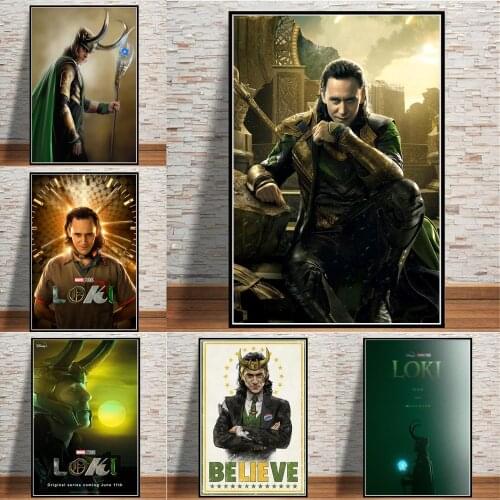 Loki Tv Series Canvas Posters And Prints Marvel Superhero The God Of The Trick Portrait Decorative Painting For Living Room
