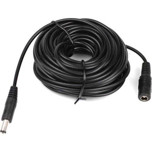 Uvusee CCTV 5M/10M/15M/20Meters 2.1x5.5mm Dc 12v Power Extension Cable for Audio Security Cameras Ip Camera Dvr Standalone