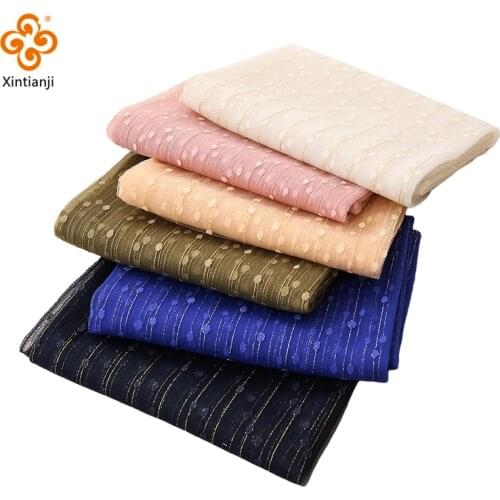 High Quality Stripe Lurex Mesh Tulle Lace Fabric By Half Meters For Fashion Designer T7861