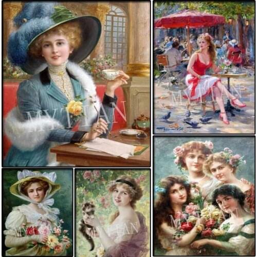 2019 new full square/round 5D DIY diamond painting'beautiful women'Embroidery Pattern resin Cross stitch mosaic wedding decor