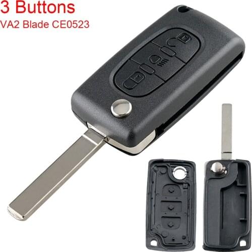 3 Buttons Entry Replacement Key Remote Fob Shell Case Fit for Citroen DC2 C3 C4 C5 C6 SG C8 Xsara Picasso CE0523 2008-2018
