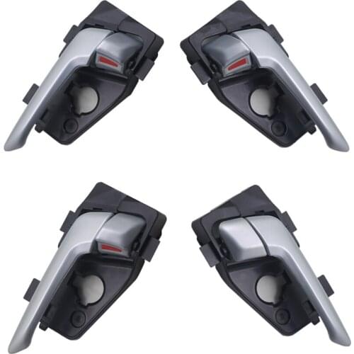 4PCS INTERIOR DOOR HANDLE FOR KIA Picanto 2011-C :Silver FR:82620-1Y010CR FL:82610-1Y010CR RR:83620-1Y010CR RL:83610