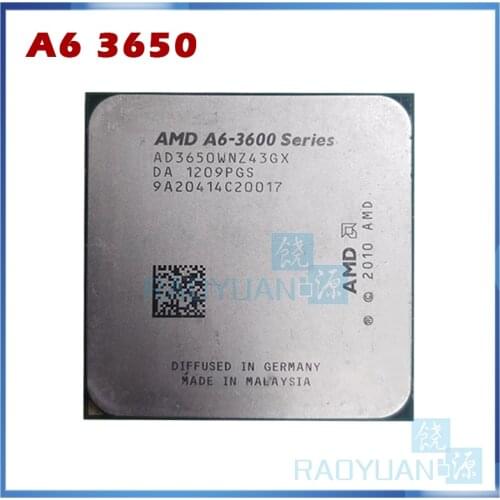 AMD A6-3600 A6 3650 A6-3650 2.6GHz 100W Quad-Core CPU Processor AD3650WNZ43GX Socket FM1/ 905pin