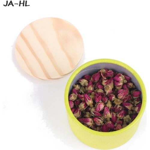 Storage Jars Wooden Lid Jar Tea Coffee Bean Candy jar Kitchen Food Container Hot Sale New