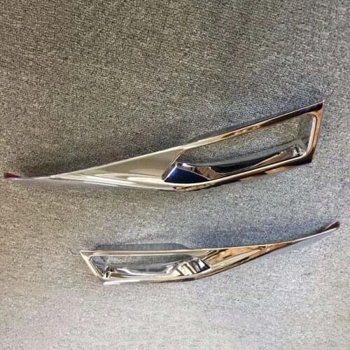 For Nissan Leaf 2018 2019 ABS Chrome Front Fog Light Lamp Cover Foglights Frame Trim Protector Exterior Car Styling Accessories