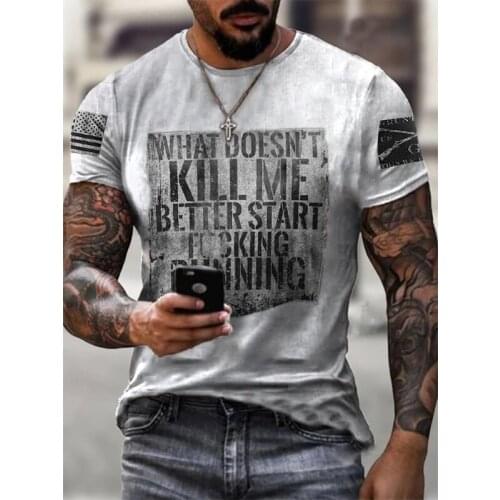 Popular fashion t shirt for men Oversize Casual sports outing shirts Mens summer round neck tshirt tops