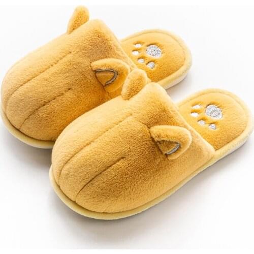 Men Indoor Slippers Woman Home Slippers Cat Paw Winter Lovely Sandals Lady Warm Light and Anti-slip High Quality Girls Shoes