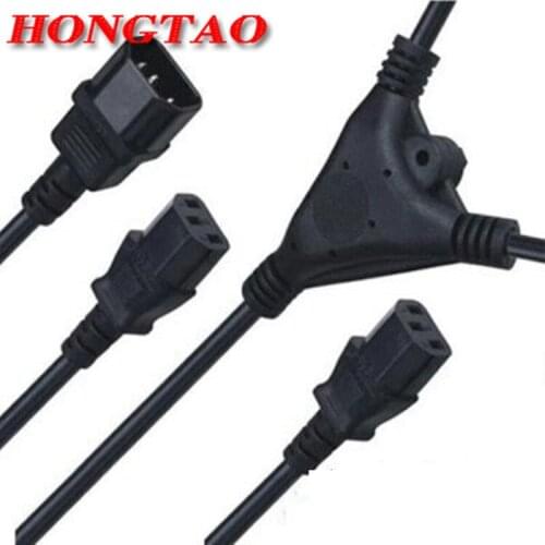 EC 320 C20 Male to 2 x C13 Female Y Splitter Cable ,C13 C20 Power Cord Server UPS Power Cable 1.8M 3FT New
