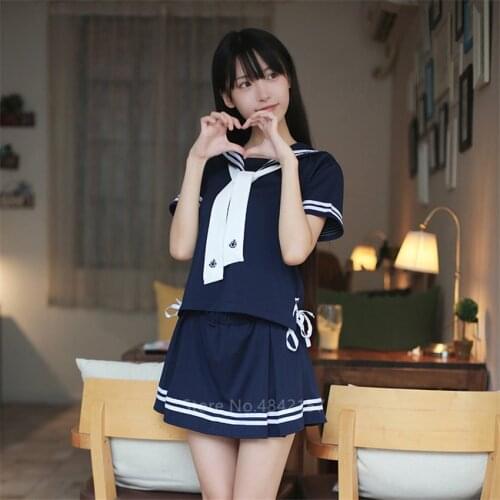 Japanese Style Sailor Uniform 2020 News JK High School Uniform Korean Fashion Clothing Skirts for Girl Navy Suit Anime Cosplay