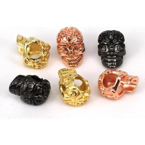 Micro Pave Bead CZ Bead skull beads Unisex Bracelet Charms Pave Beads Bracelet Charms
