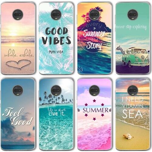 Ciciber Fashion Beach Art Cold Case For Motorola Moto G10 G30 G9 G8 E7 E6S G7 G6 E6 G5 G5S E5 One Macro Plus Play Power Lite TPU